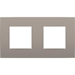 Afdekplaat (71mm) 2-voudig horizontaal, brons