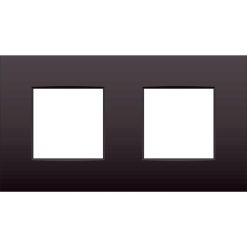 Afdekplaat (71mm) 2-voudig horizontaal, bruin