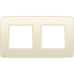 Afdekplaat (71mm) 2-voudig horizontaal, crème