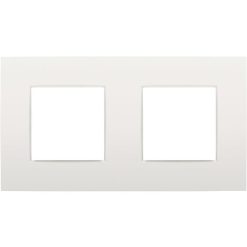 Afdekplaat (71mm) 2-voudig horizontaal, wit intense