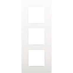 Afdekplaat (60mm) 3-voudig verticaal, wit intens