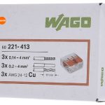 wago Compacte universele klem voor alle type geleiders 3 x 0,2-4 mm 221-413 (50 stuks)