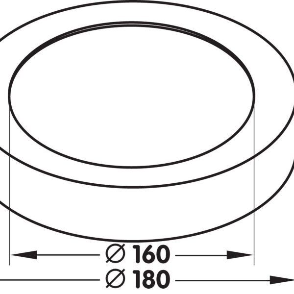 Unibright led opbouwer wit 180 mm mn18014w