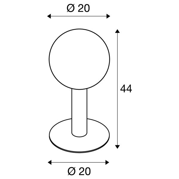 Slv GLOO PURE 44 Pole staanlamp antraciet 1002000