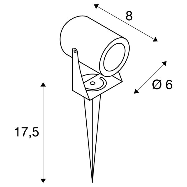 SLV SPIKE LED antraciet 1002201