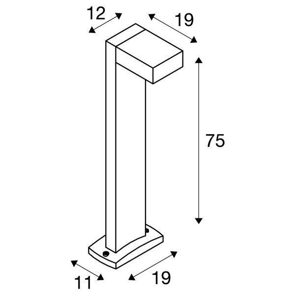 SLV QUADRASYL 75 staanlamp zilvergrijs 232294