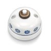 Fontini Garby Drukknop Blauw/zilver decor 30.310.61.2