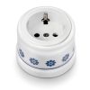 Fontini Socket with side earth contact Blue/silver decor 30.204.61.2