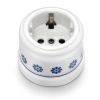 Fontini Socket with side earth contact Blue/silver decor 30.202.61.2