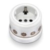 Fontini Socket with side earth contact Brown/gold decor 30.202.63.2