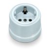 Fontini Socket with side earth contact Blue/Coton 30.202.85.2