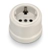 Fontini Socket with side earth contact Ecru (Cru) 30.202.88.2