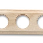 Fontini Venezia (inbouw) Afdekplaat 3 modules Lijsten & onderstellen 60g 253mm x 85mm x 12mm Beuken ongelakt 36.803.00.2