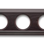 Fontini Venezia (inbouw) Afdekplaat 3 modules Lijsten & onderstellen 72g 261mm x 85mm x 13mm Walnoot 35.803.20.2