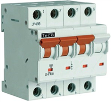 Teco automaat 32A voor 3-fase + nul installaties met 4,5kA kortsluitingsvermogen (C-type). - L9C323N4