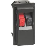 BTICINO - Living Now luidspreker contactdoos zwart-rood connector volledig apparaat zwart - KG4294