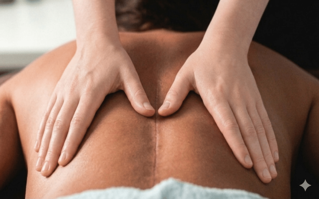 massage, média, détente, huile, pieds, jambes, lourd, circulation, assouplissement, ventre, organe, émotion, corps, adapté, massothérapeute, burnout, stress, fatigue, douleur, maladie, symptôme, bien-être, sérénité, apaisé, sourire, humeur, sommeil, praticien, thérapeute, personne, individu, détente, relaxation, repos, digestion, soins, rendez-vous, endométriose, adénomyose, Bruxelles, Waterloo, Magali, massothérapeute, massothérapie, masseuse
