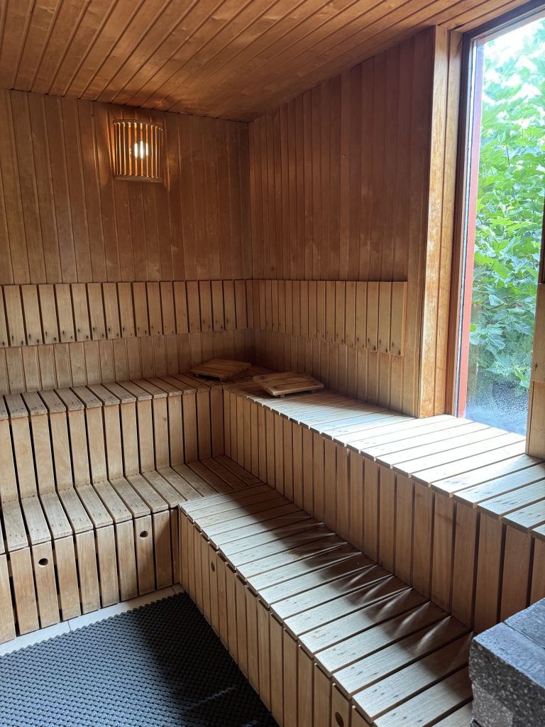 Tower sauna at Thermen Holiday in the Netherlands.