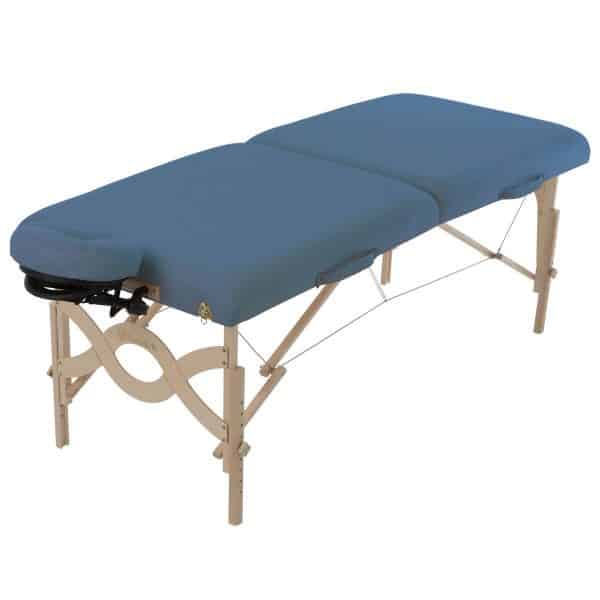 Earthlite Avalon XD Transportabel Massagebriks - Mystic Blue | Blå- Transportabel brikse - Sammenklappelig - Hos BodyMindCompany