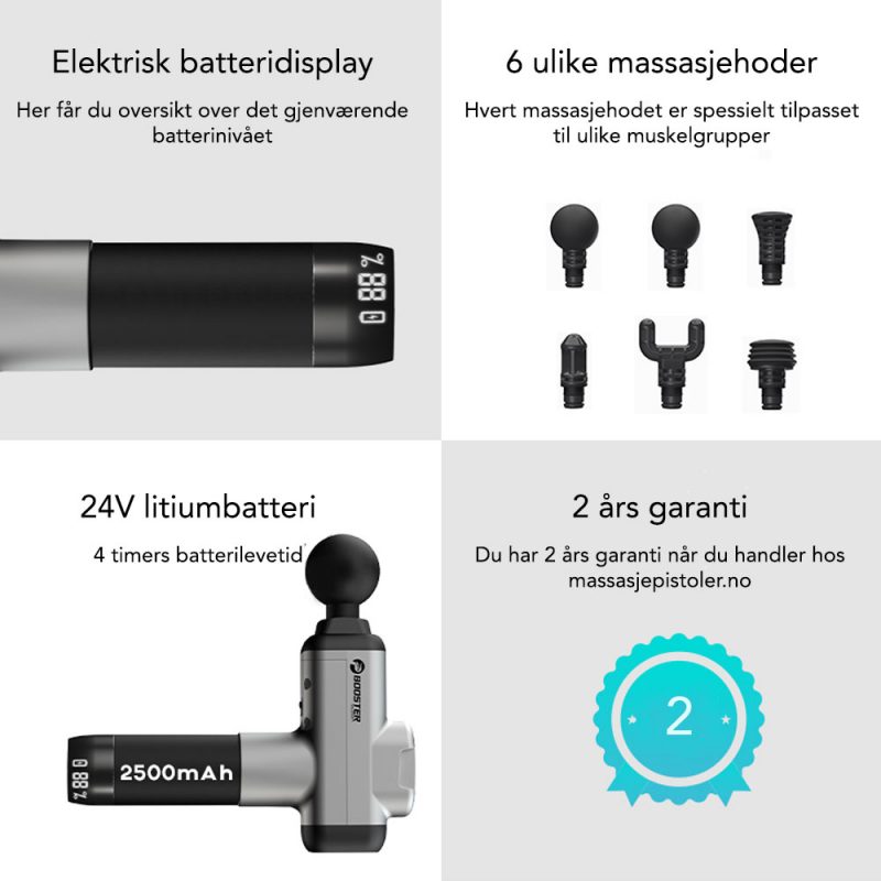 Massasjepistol garanti norge