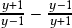  \frac{y+1}{y-1} - \frac{y-1}{y+1}