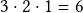 3 \cdot 2 \cdot 1 = 6