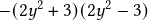 -(2y^2 + 3)(2y^2-3)