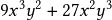  9x^3 y^2 + 27x^2 y^3