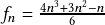 f_n=\frac{4n^3+3n^2-n}{6}