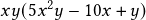  xy (5x^2 y-10x+y)