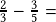 \frac{2}{3}-\frac{3}{5}=