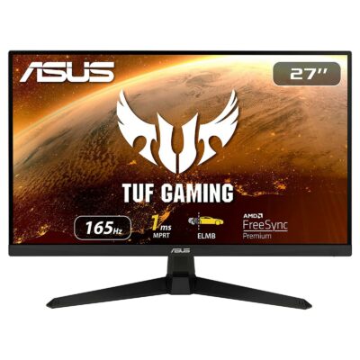 ASUS TUF Gaming VG277Q1A – eSport 27″ FHD – Dalle VA -incurvée 165Hz – 1ms – 1920×1080 – 350cd/m² – Display Port & 2x HDMI – Haut-parleurs – AMD FreeSync Premium – Extreme Low Motion Blur