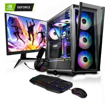 SETUP GAMING  COMPLET DEEPCOOL  / I5 12400F-RTX 3060 -16GB- 3600MHZ-480GB-24 144HZ-