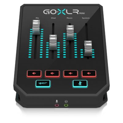 TC Helicon Mélangeur de diffusion en ligne GoXLR MINI avec interface USB/audio et préampli Midas, compatible PC uniquement