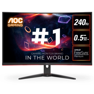 AOC 31.5″ LED – 31.5″ C32G2ZE 240Hz Curved Gaming Monitor