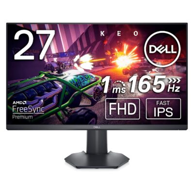 Dell G2722HS 27″ Full HD (1920×1080) Écran PC Gaming, 165Hz, Fast IPS, 1ms, AMD FreeSync Premium, Compatible NVIDIA G-SYNC, Réglage en Hauteur, 99% sRGB, DisplayPort, 2x HDMI, Garantie 3 ans, Noir