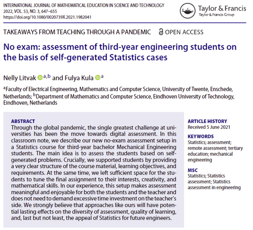 Assessment of Statistical Knowledge without Exams