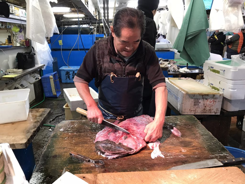 Tokyos fiskmarknad Tsukiji Fishmarket