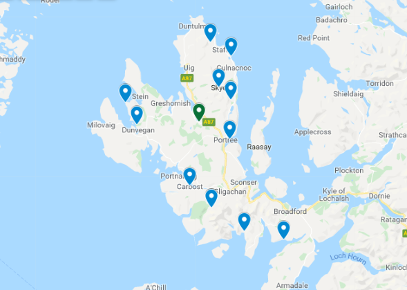 Google Maps over Isle of Skye