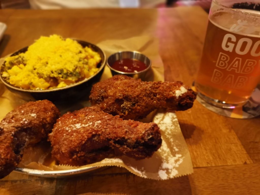 Fried chicken och mac'n'cheese