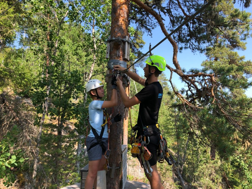 Orbaden Zip and Climb Höghöjdsbana