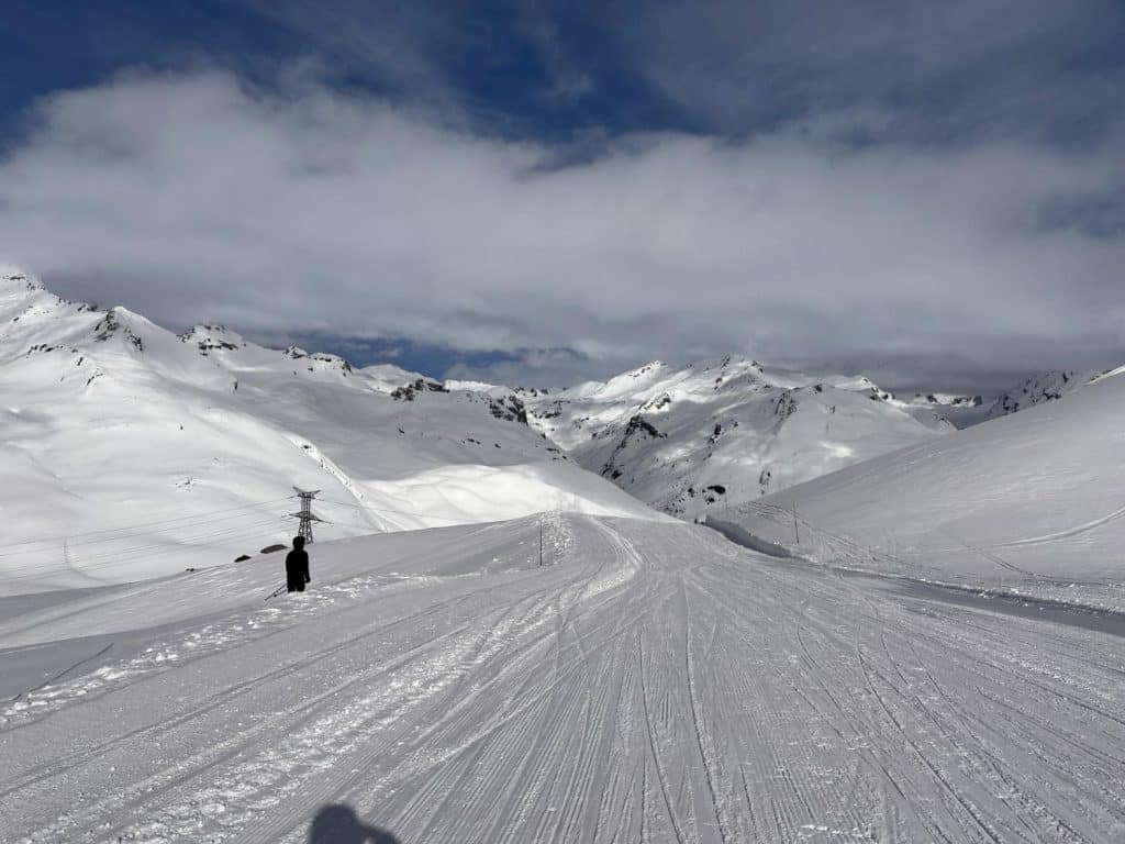 Skidvägen till La Thuile från La Rosière 