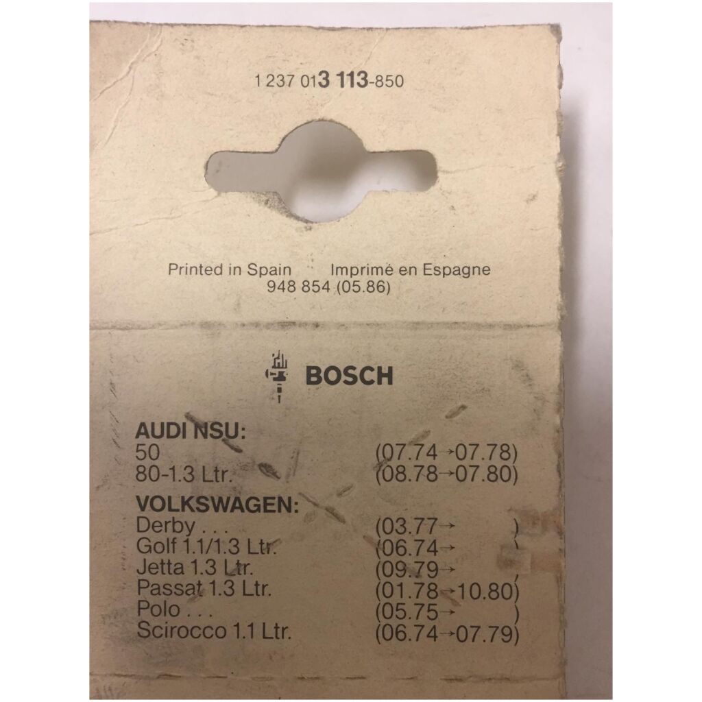 BRYTARE AUDI NSU VW VOLKSWAGEN 1974-80 , BOSCH 1237013113850