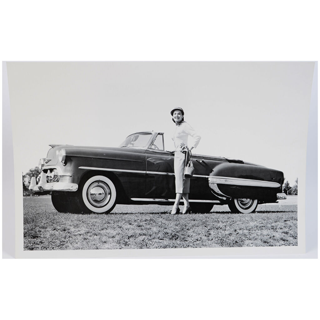 Fabriksfoto 1953 Chevrolet Bel Air Cabriolet 31 x 45 cm