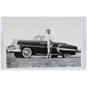 Fabriksfoto 1953 Chevrolet Bel Air Cabriolet 31 x 45 cm