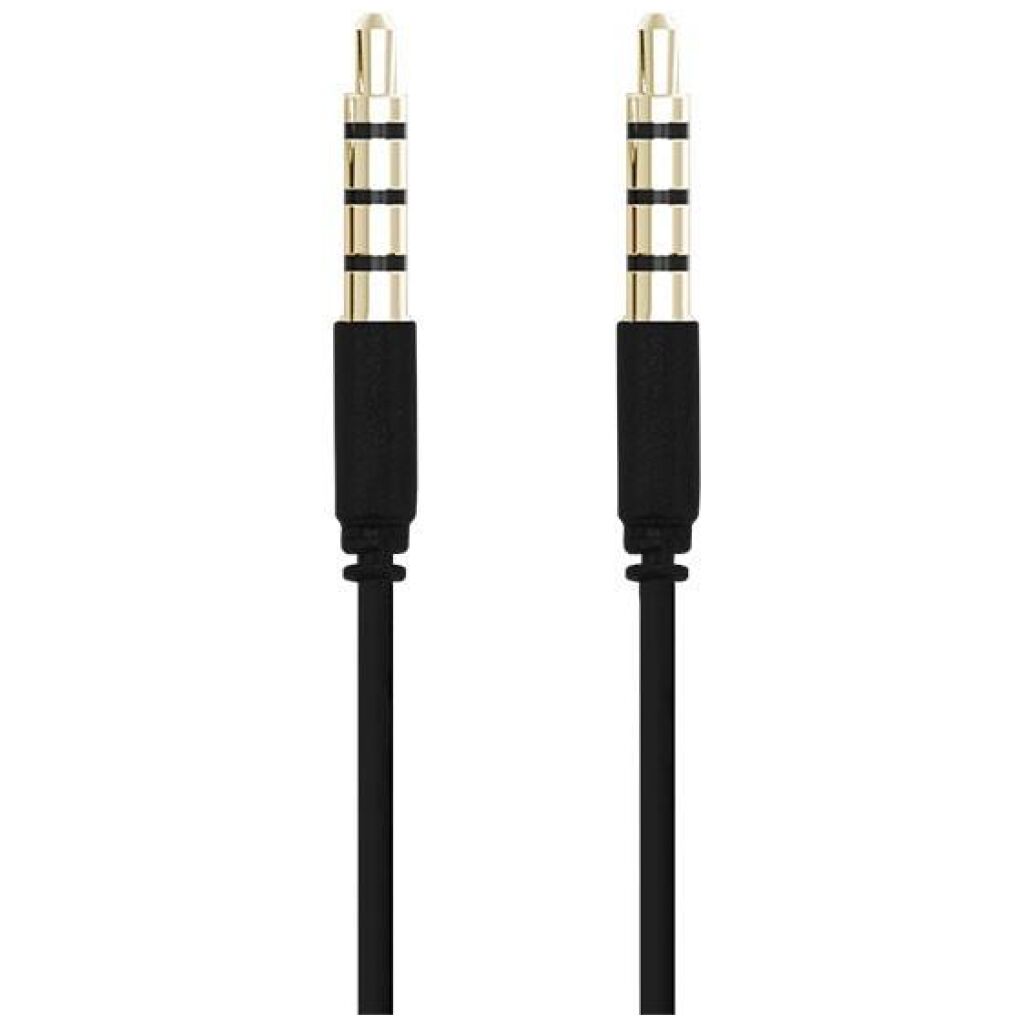 Kabel AUX Audio 3,5 mm svart 1 m