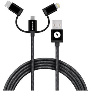 Kabel USB 3-in-1 1,5 m Svart