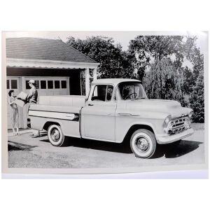 Fabriksfoto 1957 Chevrolet Pick Up 31 x 45 cm