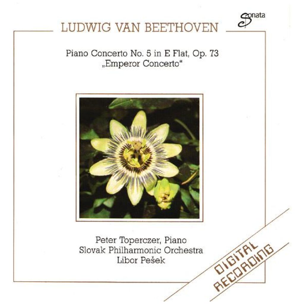 Ludwig Van Beethoven, Peter Toperczer, Slovak Philharmonic Orchestra, Libor Pešek - Piano Concerto No. 5 In E Flat, Op. 73 Emperor Concerto (CD, Album)