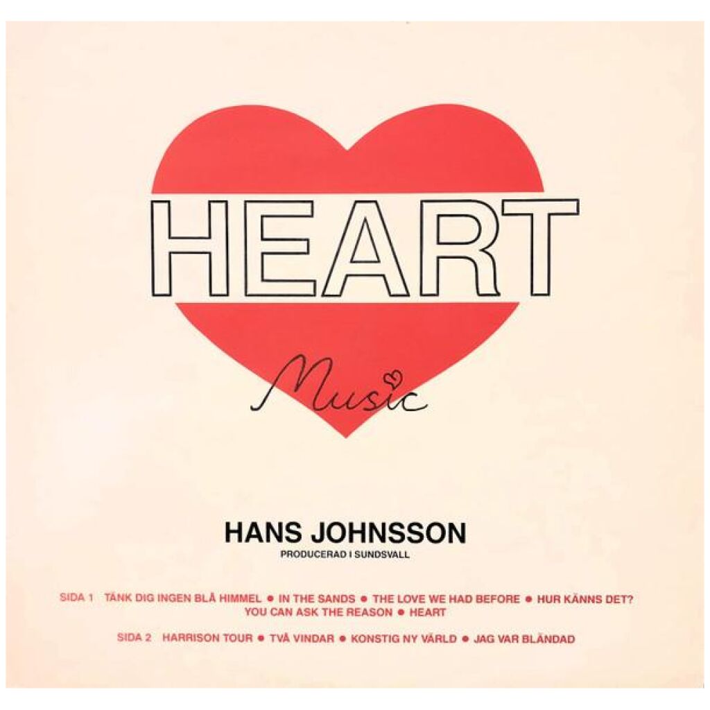 Hans Johnsson (4) - Heart Music (LP, Album, Ltd)